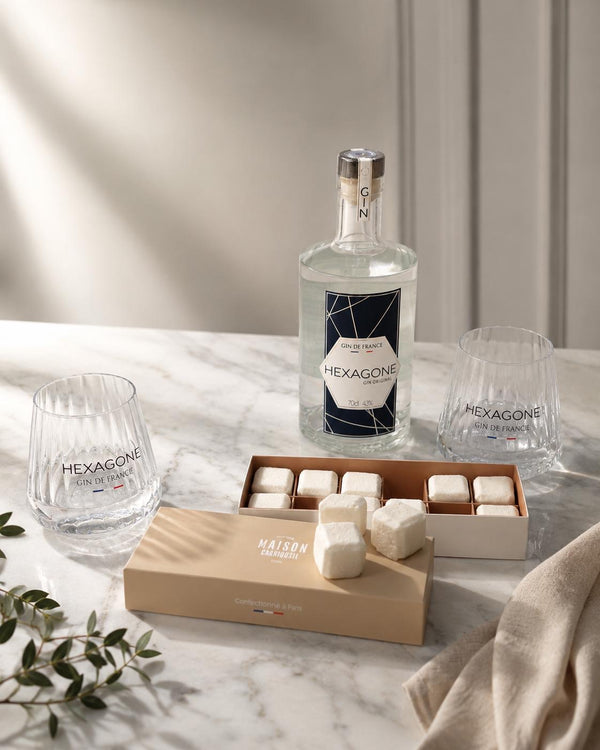 Coffret fête des  pères 12 guimauves au Gin Hexagone